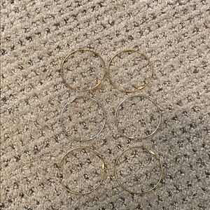 Elegant Gold and Silver Hoop Earrings